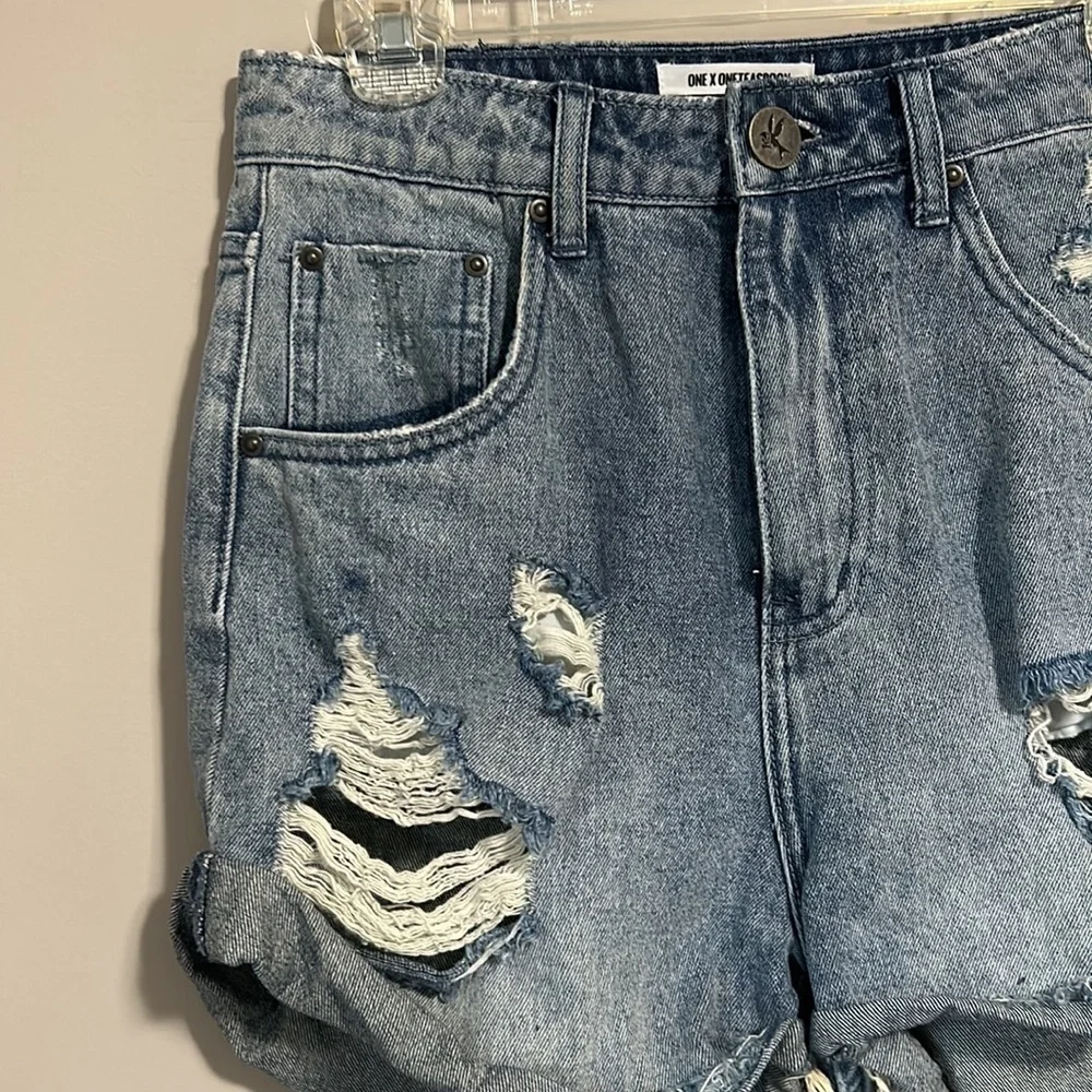REVOLVE x ONE TEASPOON High Waist Bandits Jean Short Sz 28
